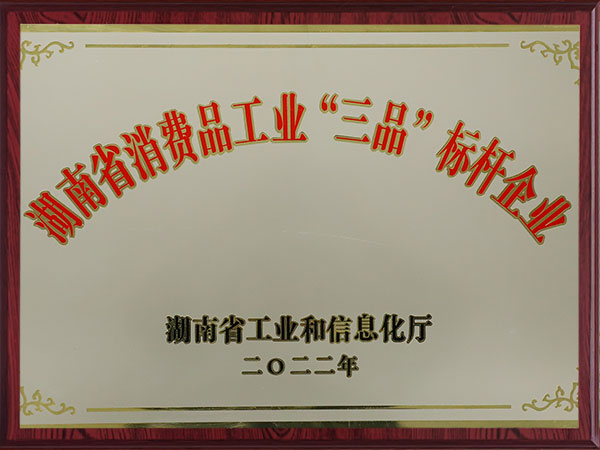 湖南省消费品工业“三品”标杆企业2022年